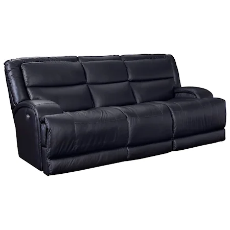 Powerized Double Reclining Sofa with Curved Track Arms